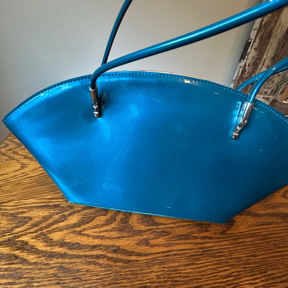 Elegant Teal Women's Handbag “Over the Moon” classic Y2K Beijo bag rare teal
